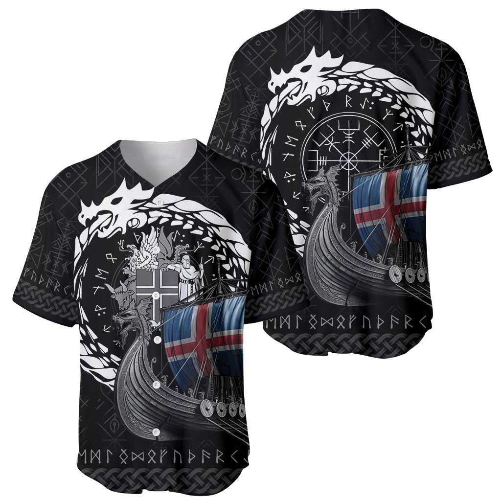 Iceland Viking Drakkar Baseball Jersey Viking Blood - Wonder Print Shop