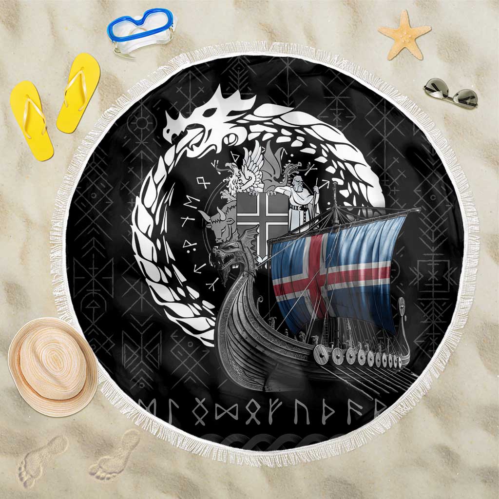 Iceland Viking Drakkar Beach Blanket Viking Blood - Wonder Print Shop