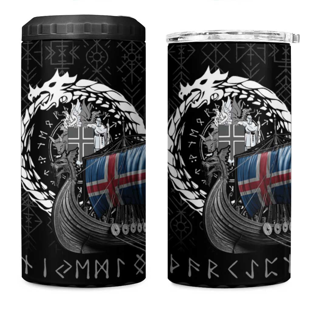 Iceland Viking Drakkar 4 in 1 Can Cooler Tumbler Viking Blood - Wonder Print Shop