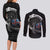 Iceland Viking Drakkar Couples Matching Long Sleeve Bodycon Dress and Long Sleeve Button Shirt Viking Blood - Wonder Print Shop