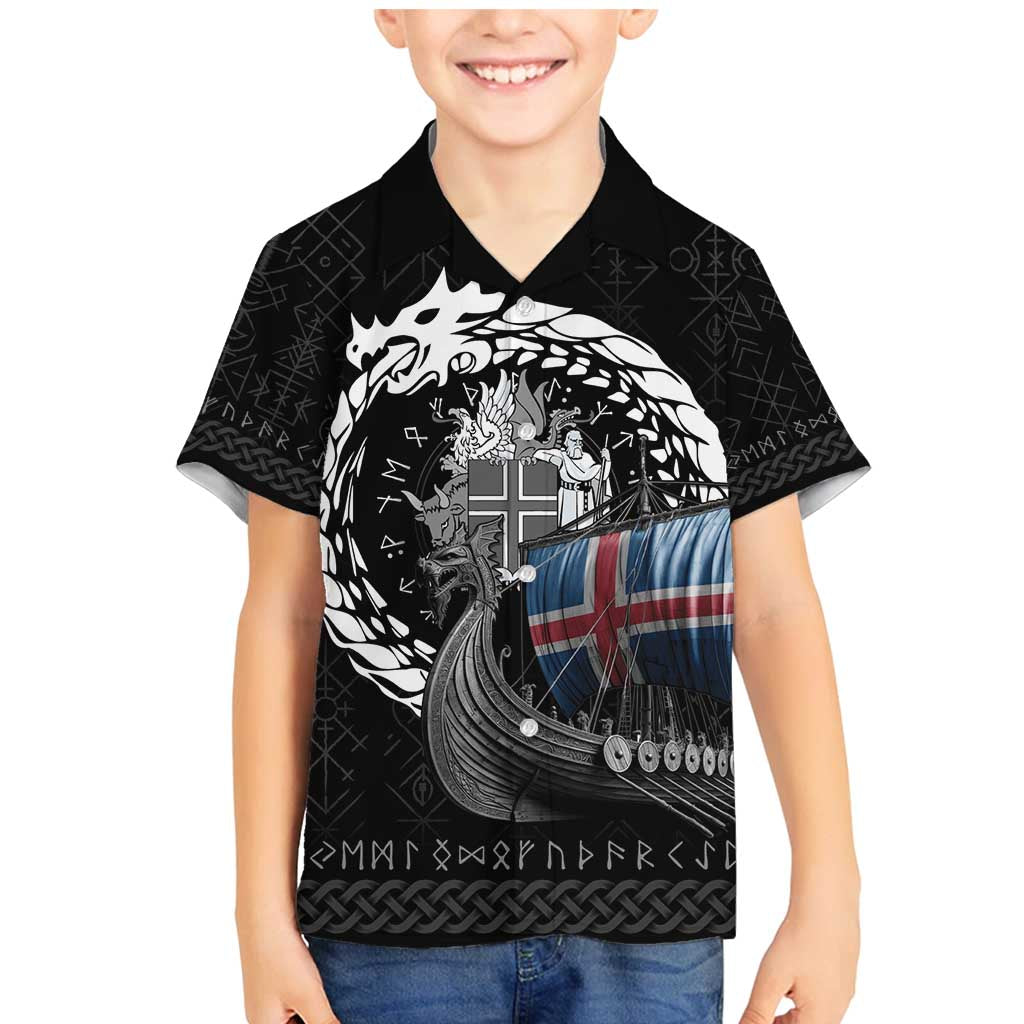 Iceland Viking Drakkar Family Matching Mermaid Dress and Hawaiian Shirt Viking Blood - Wonder Print Shop