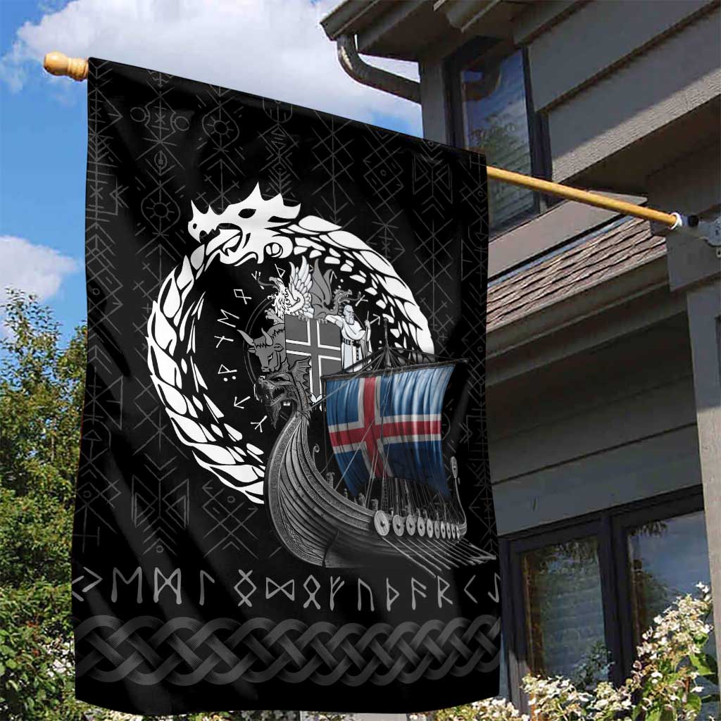 Iceland Viking Drakkar Garden Flag Viking Blood - Wonder Print Shop
