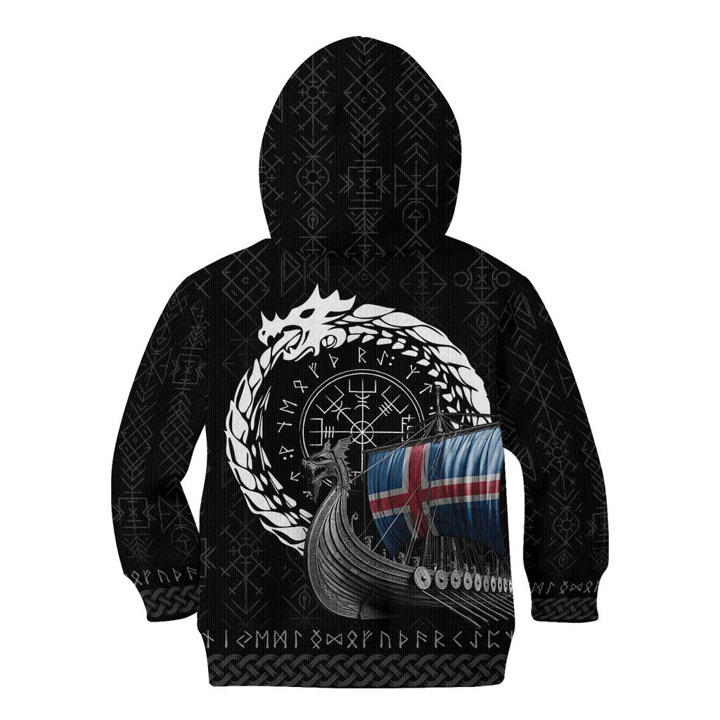 Iceland Viking Drakkar Kid Hoodie Viking Blood - Wonder Print Shop