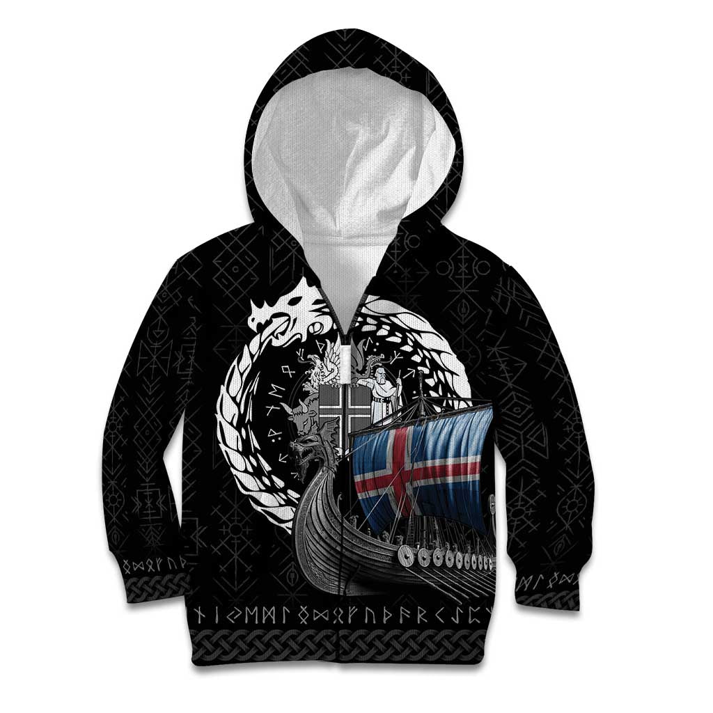 Iceland Viking Drakkar Kid Hoodie Viking Blood - Wonder Print Shop