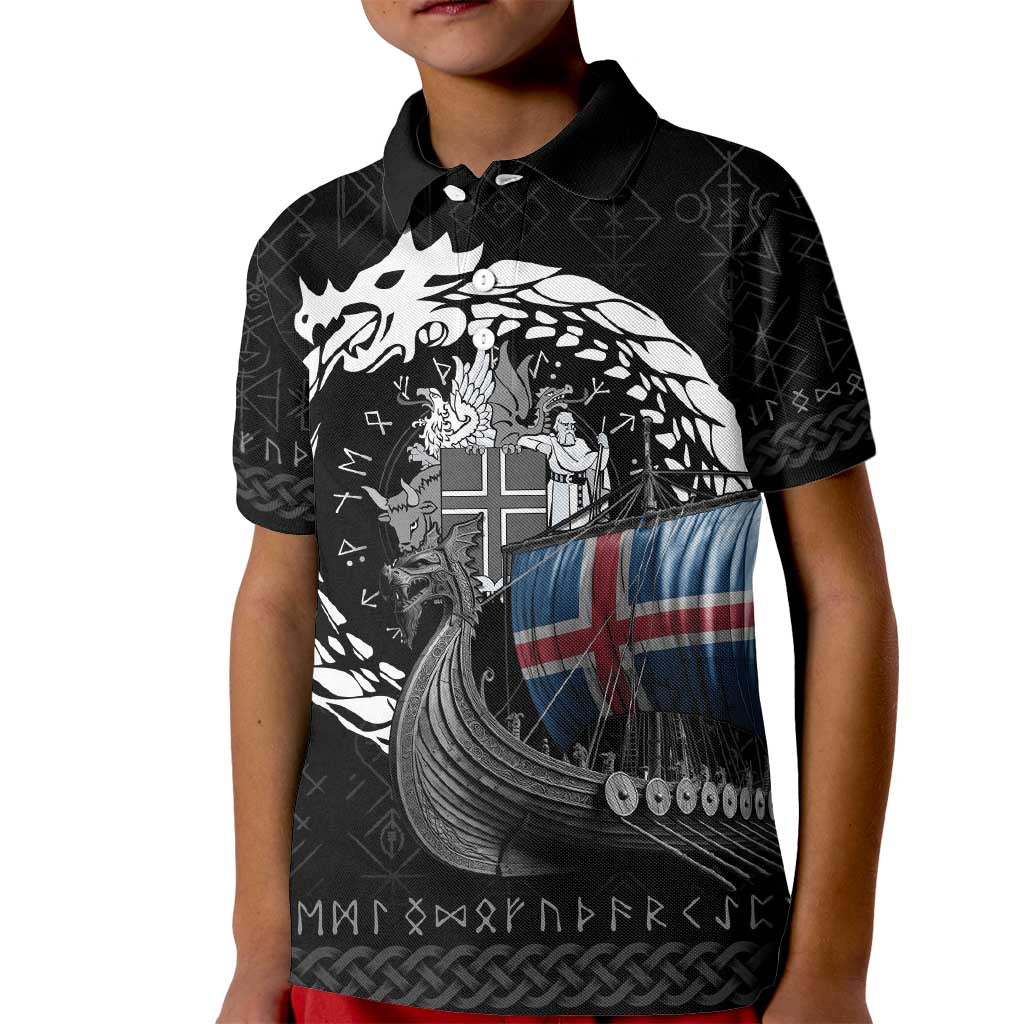 Iceland Viking Drakkar Kid Polo Shirt Viking Blood - Wonder Print Shop
