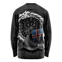Iceland Viking Drakkar Long Sleeve Shirt Viking Blood - Wonder Print Shop