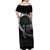 Iceland Viking Drakkar Off Shoulder Maxi Dress Viking Blood - Wonder Print Shop