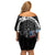 Iceland Viking Drakkar Off Shoulder Short Dress Viking Blood - Wonder Print Shop