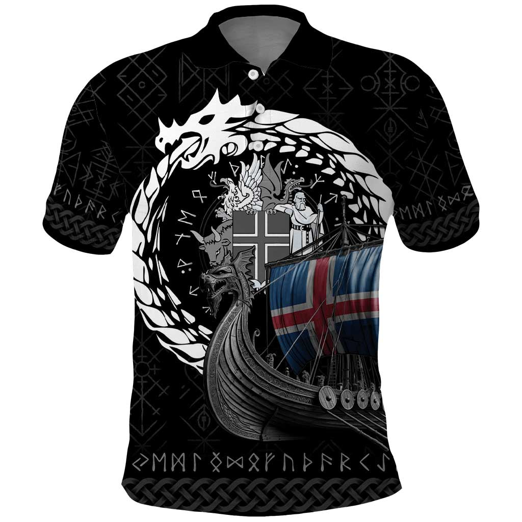 Iceland Viking Drakkar Polo Shirt Viking Blood - Wonder Print Shop