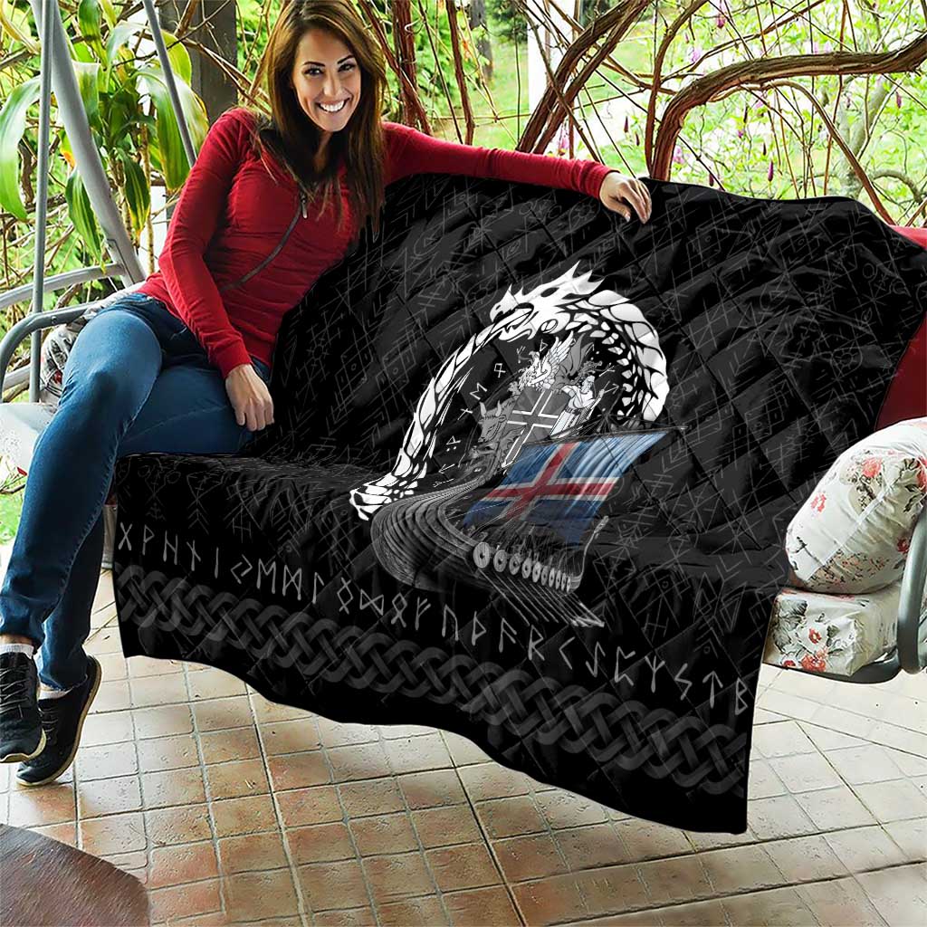 Iceland Viking Drakkar Quilt Viking Blood - Wonder Print Shop