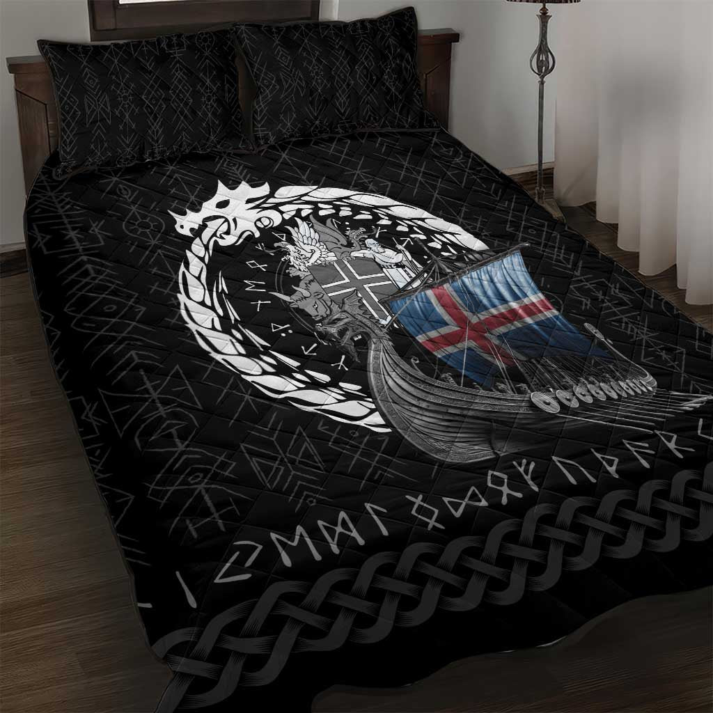 Iceland Viking Drakkar Quilt Bed Set Viking Blood - Wonder Print Shop