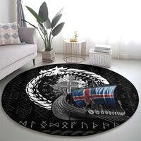 Iceland Viking Drakkar Round Carpet Viking Blood - Wonder Print Shop