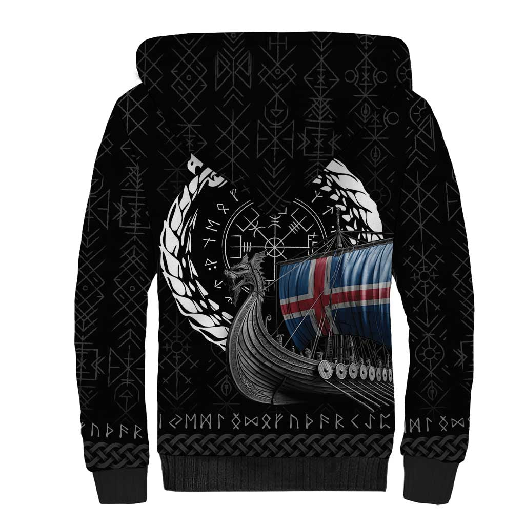 Iceland Viking Drakkar Sherpa Hoodie Viking Blood - Wonder Print Shop