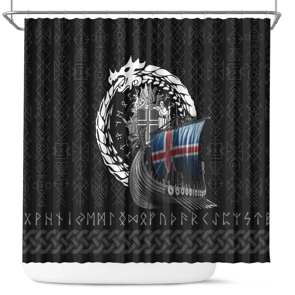 Iceland Viking Drakkar Shower Curtain Viking Blood - Wonder Print Shop