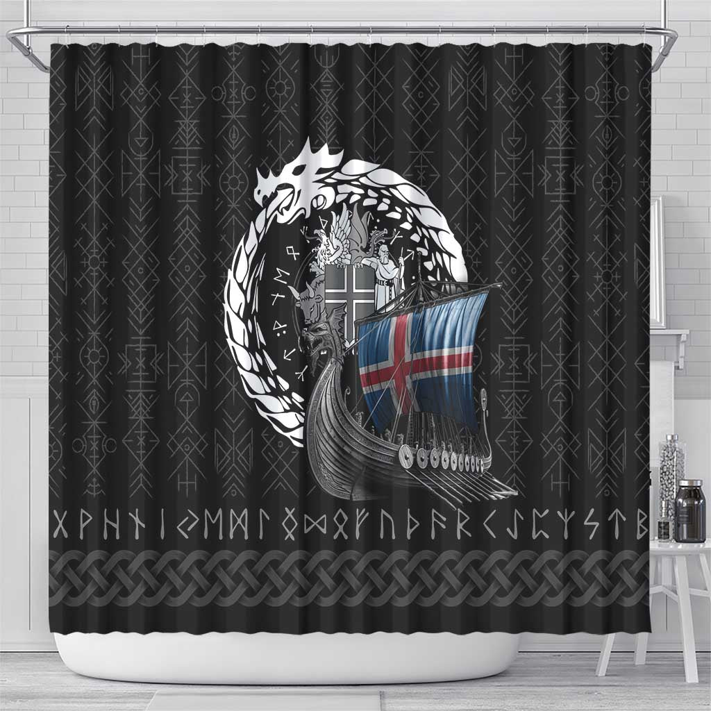 Iceland Viking Drakkar Shower Curtain Viking Blood - Wonder Print Shop