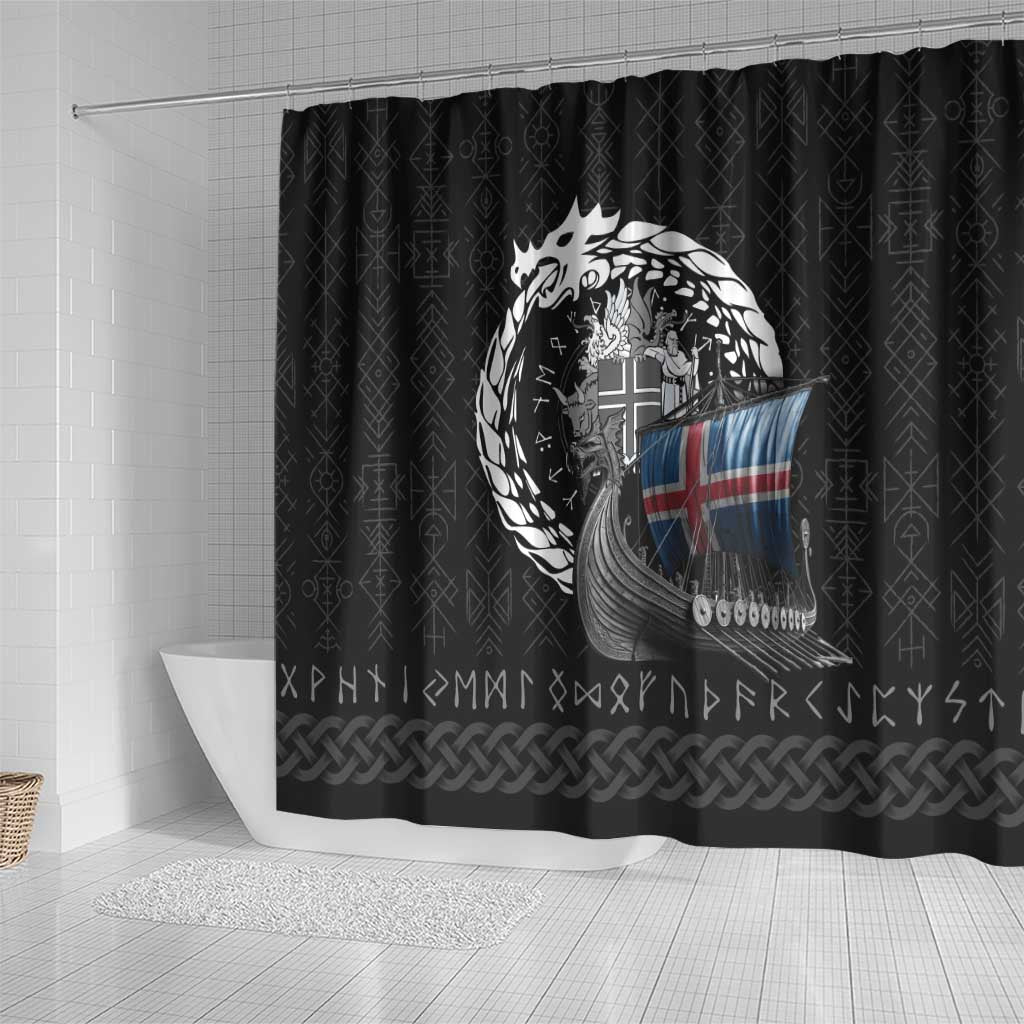 Iceland Viking Drakkar Shower Curtain Viking Blood - Wonder Print Shop