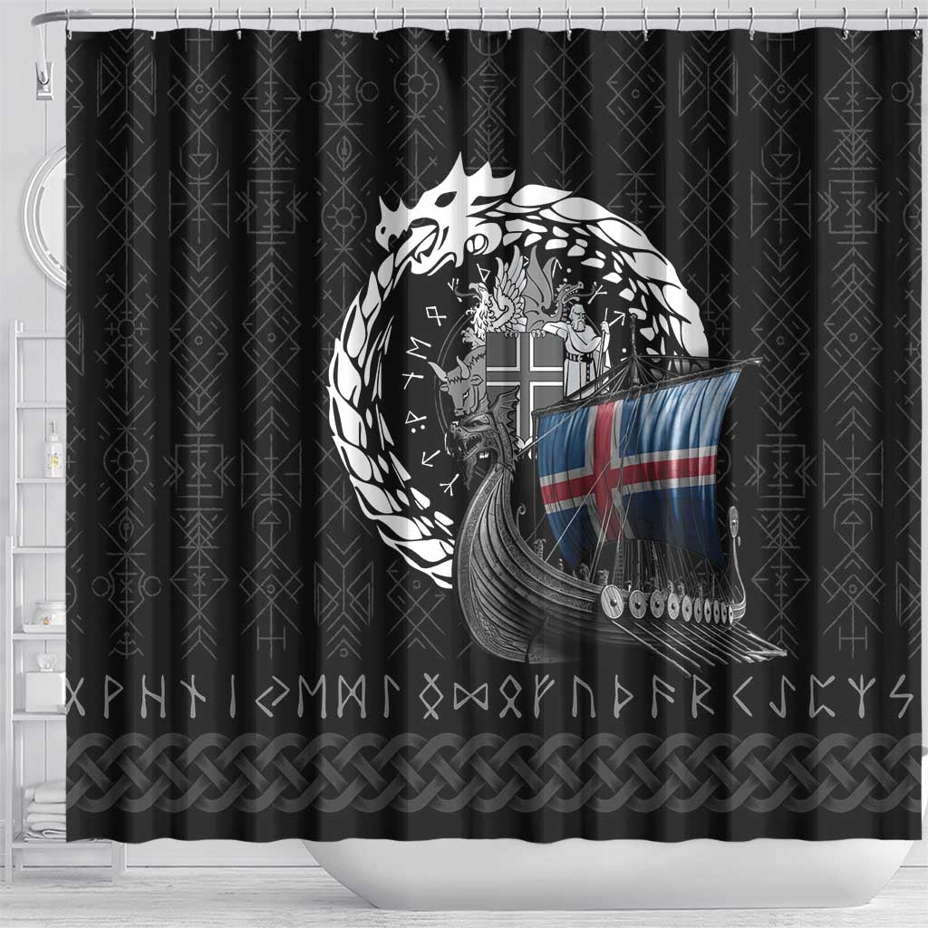 Iceland Viking Drakkar Shower Curtain Viking Blood - Wonder Print Shop