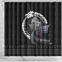 Iceland Viking Drakkar Shower Curtain Viking Blood - Wonder Print Shop