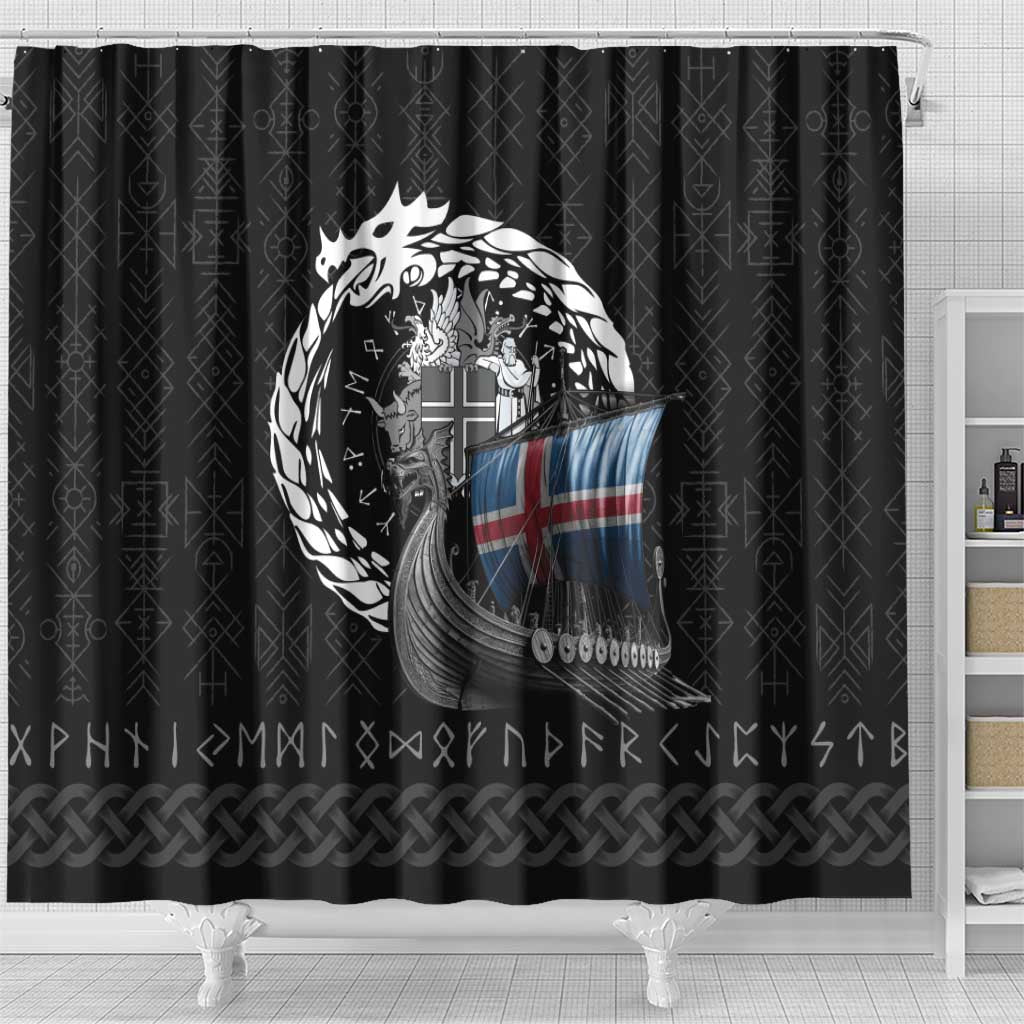 Iceland Viking Drakkar Shower Curtain Viking Blood - Wonder Print Shop