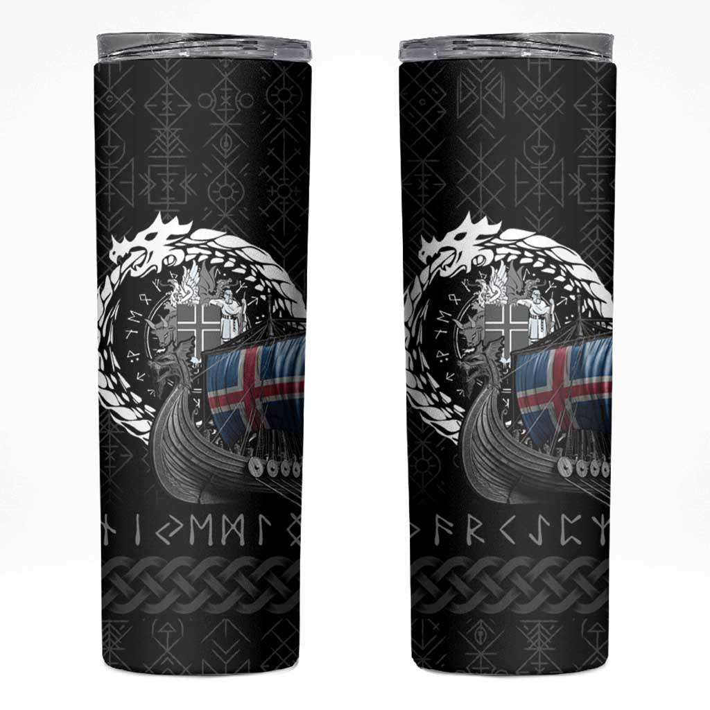 Iceland Viking Drakkar Skinny Tumbler Viking Blood - Wonder Print Shop