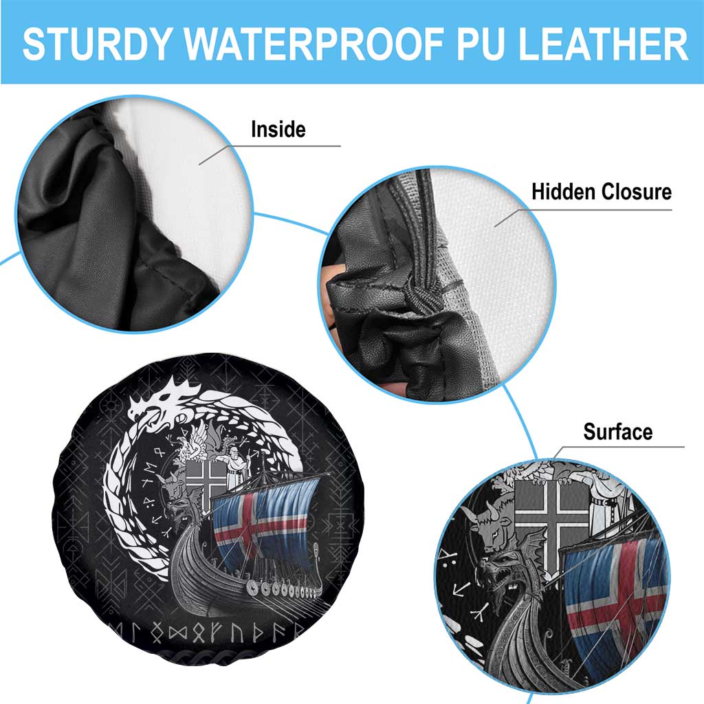 Iceland Viking Drakkar Spare Tire Cover Viking Blood - Wonder Print Shop