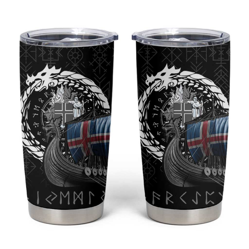 Iceland Viking Drakkar Tumbler Cup Viking Blood - Wonder Print Shop