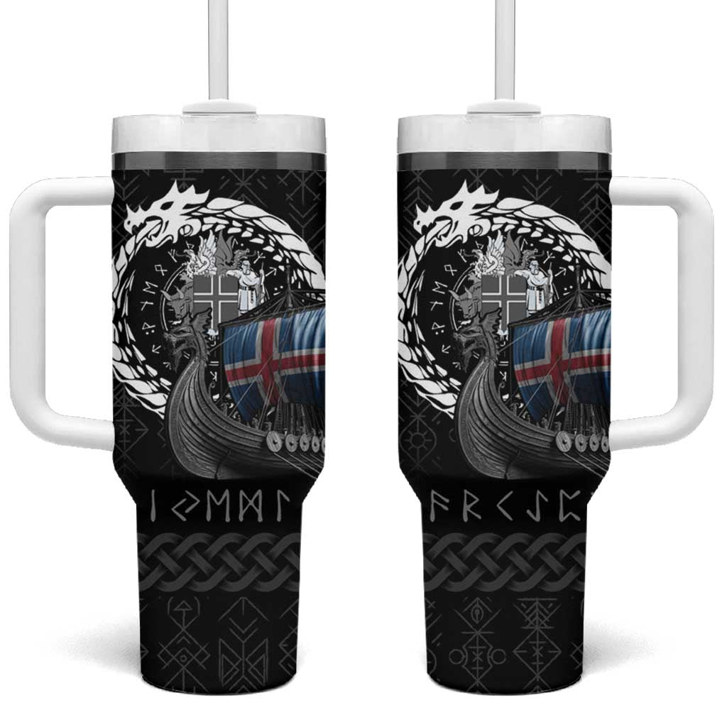 Iceland Viking Drakkar Tumbler With Handle Viking Blood - Wonder Print Shop