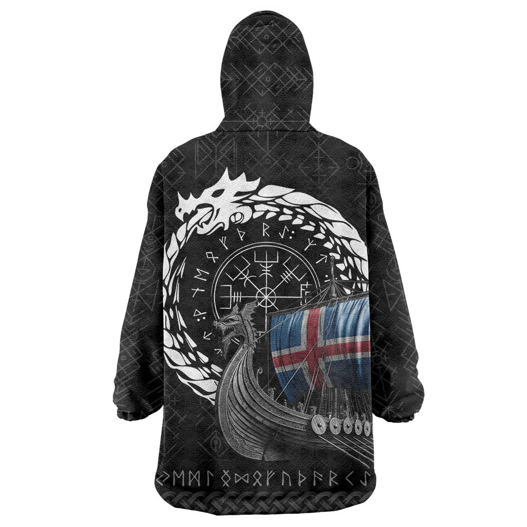 Iceland Viking Drakkar Wearable Blanket Hoodie Viking Blood - Wonder Print Shop