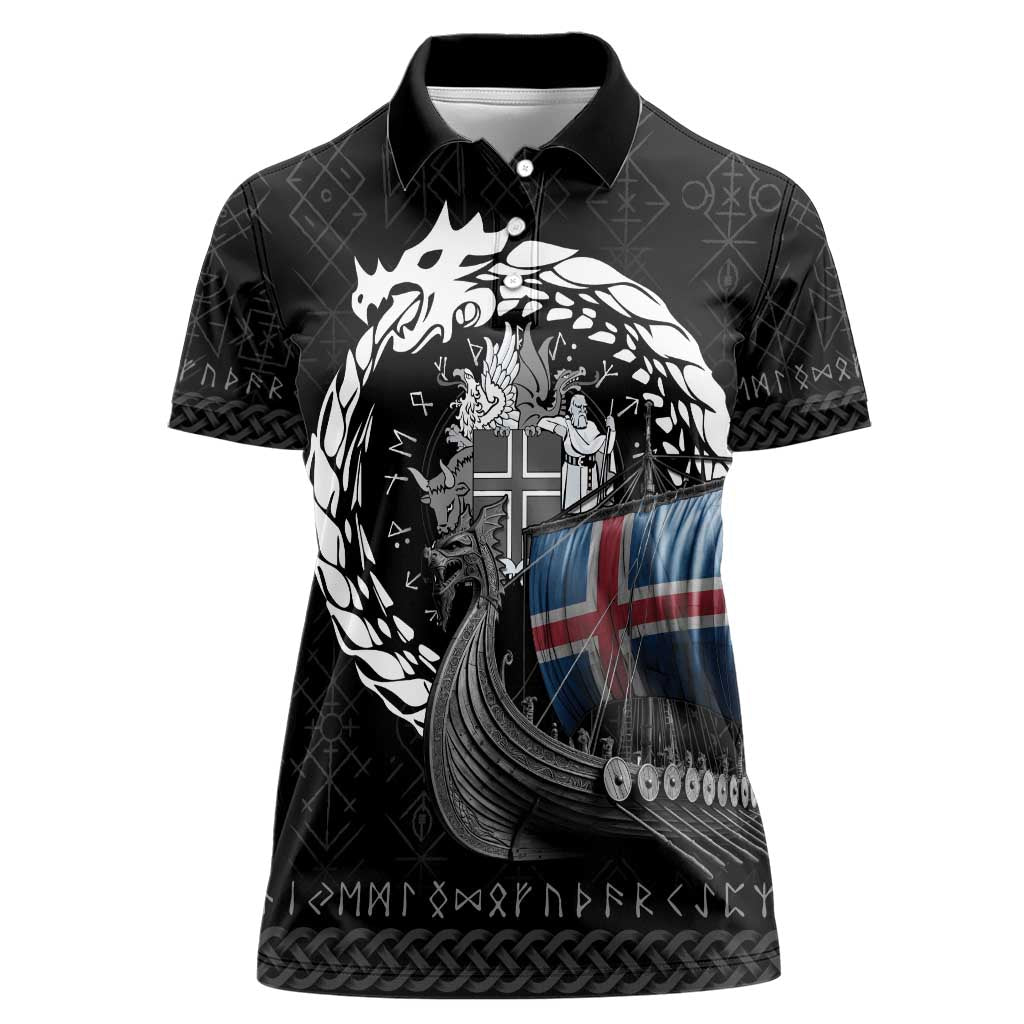 Iceland Viking Drakkar Women Polo Shirt Viking Blood - Wonder Print Shop