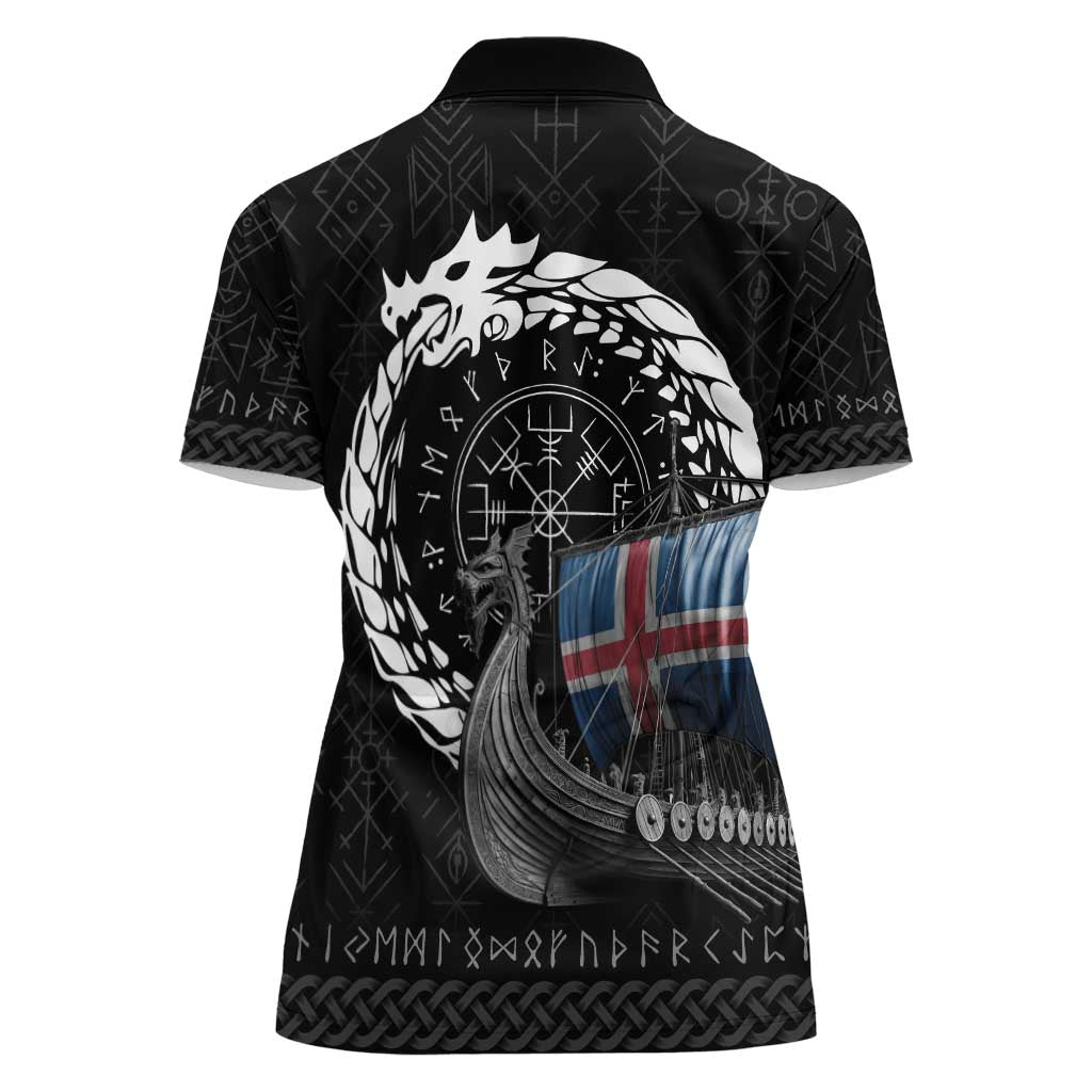 Iceland Viking Drakkar Women Polo Shirt Viking Blood - Wonder Print Shop