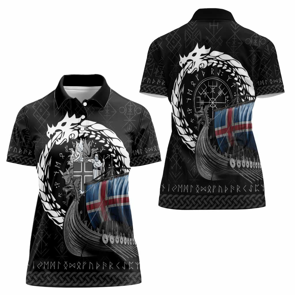 Iceland Viking Drakkar Women Polo Shirt Viking Blood - Wonder Print Shop