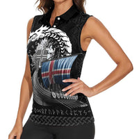 Iceland Viking Drakkar Women Sleeveless Polo Shirt Viking Blood - Wonder Print Shop