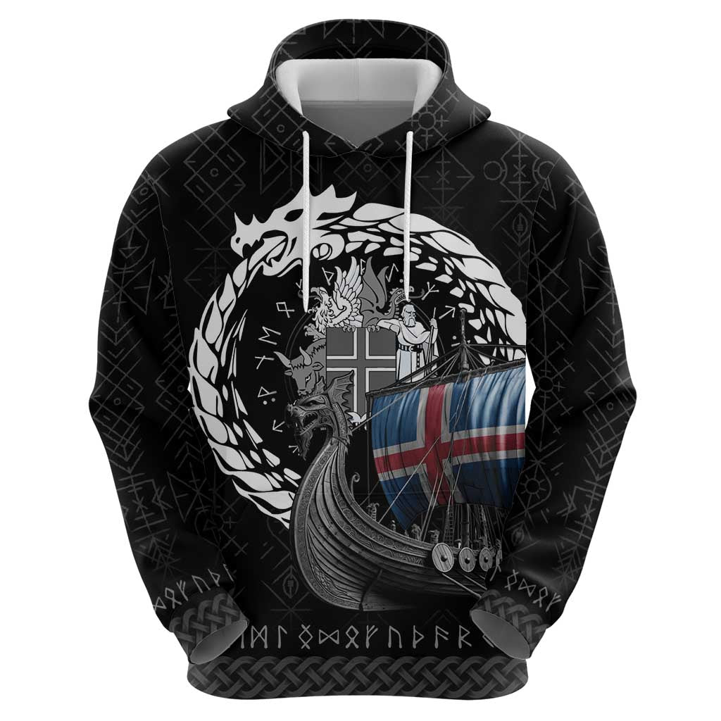 Iceland Viking Drakkar Zip Hoodie Viking Blood - Wonder Print Shop