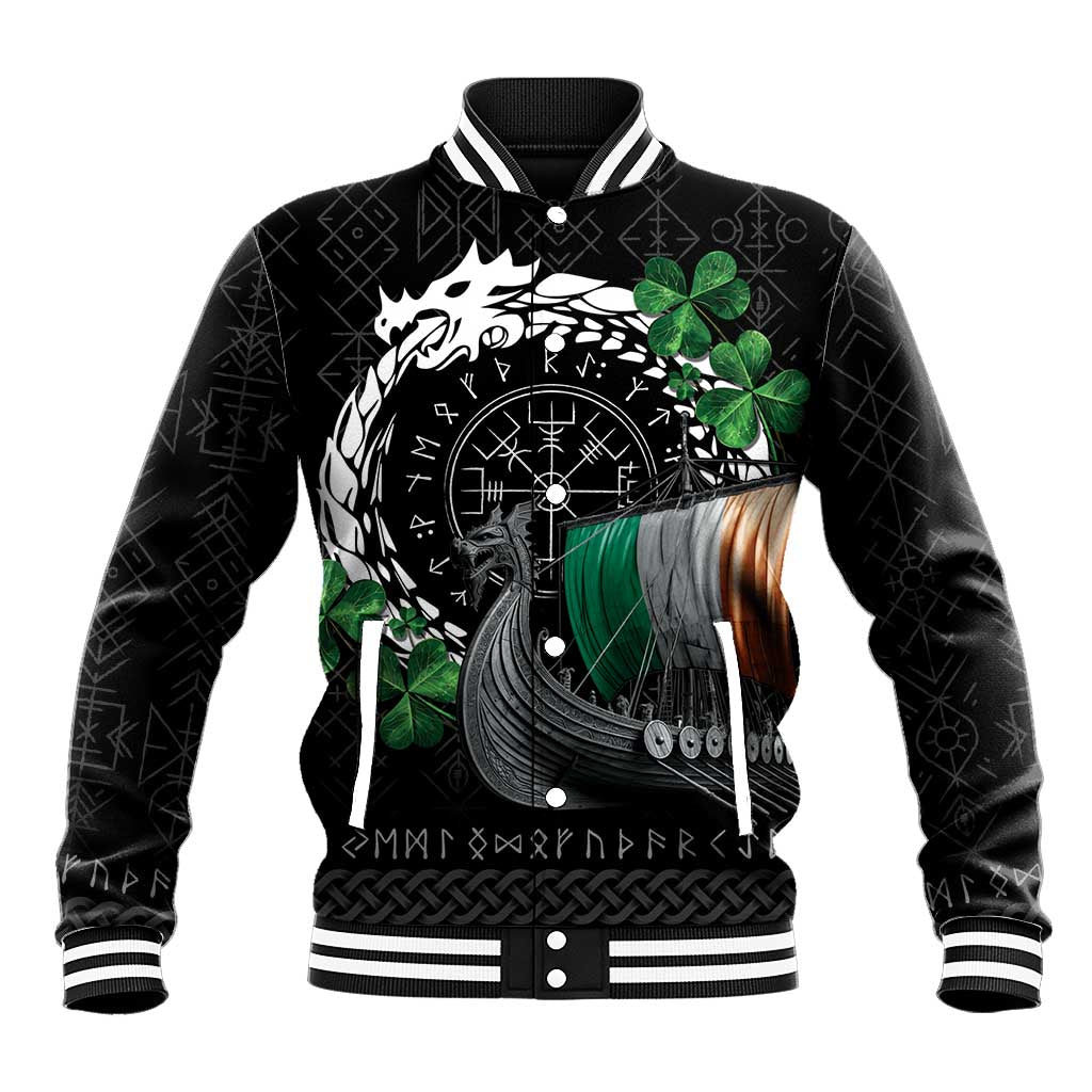 Ireland Viking Drakkar Baseball Jacket Viking Blood - Wonder Print Shop
