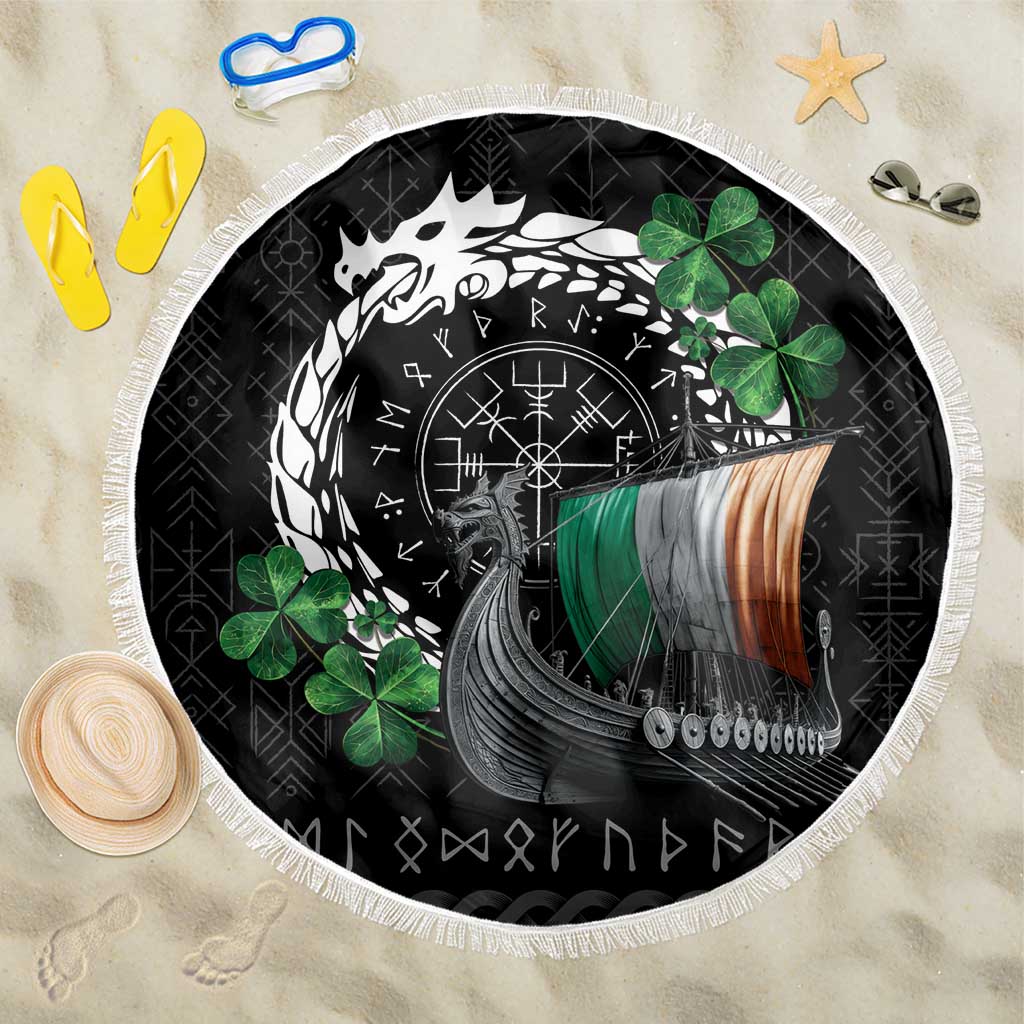 Ireland Viking Drakkar Beach Blanket Viking Blood - Wonder Print Shop