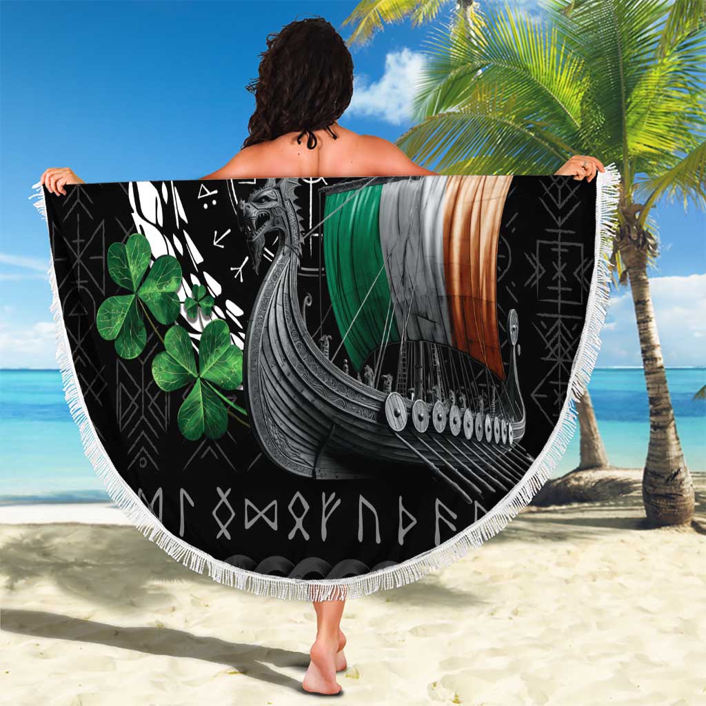 Ireland Viking Drakkar Beach Blanket Viking Blood - Wonder Print Shop