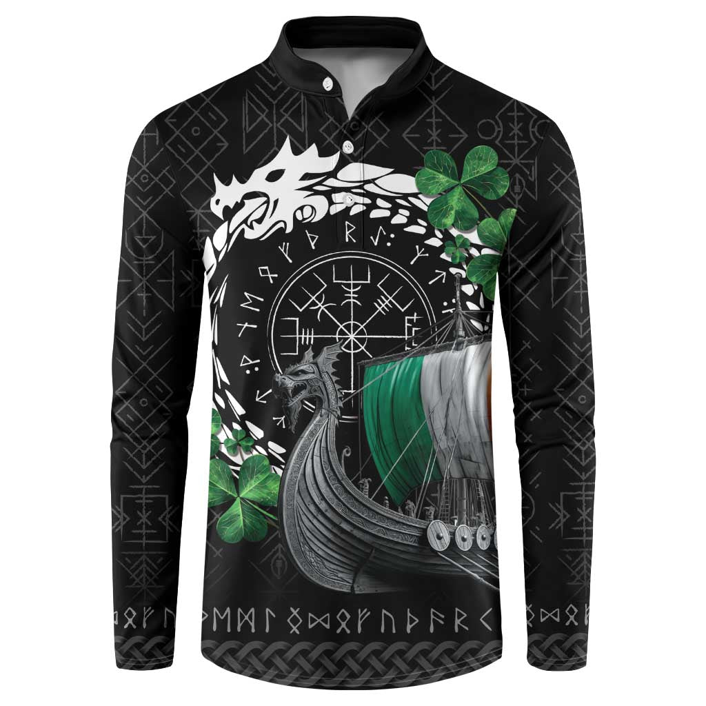 Ireland Viking Drakkar Button Sweatshirt Viking Blood - Wonder Print Shop