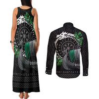 Ireland Viking Drakkar Couples Matching Tank Maxi Dress and Long Sleeve Button Shirt Viking Blood - Wonder Print Shop