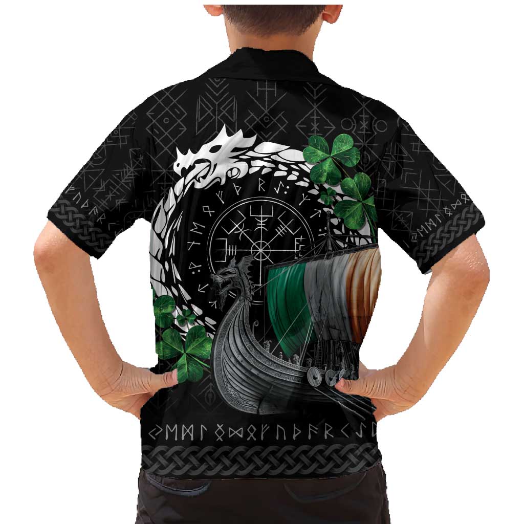 Ireland Viking Drakkar Family Matching Mermaid Dress and Hawaiian Shirt Viking Blood - Wonder Print Shop