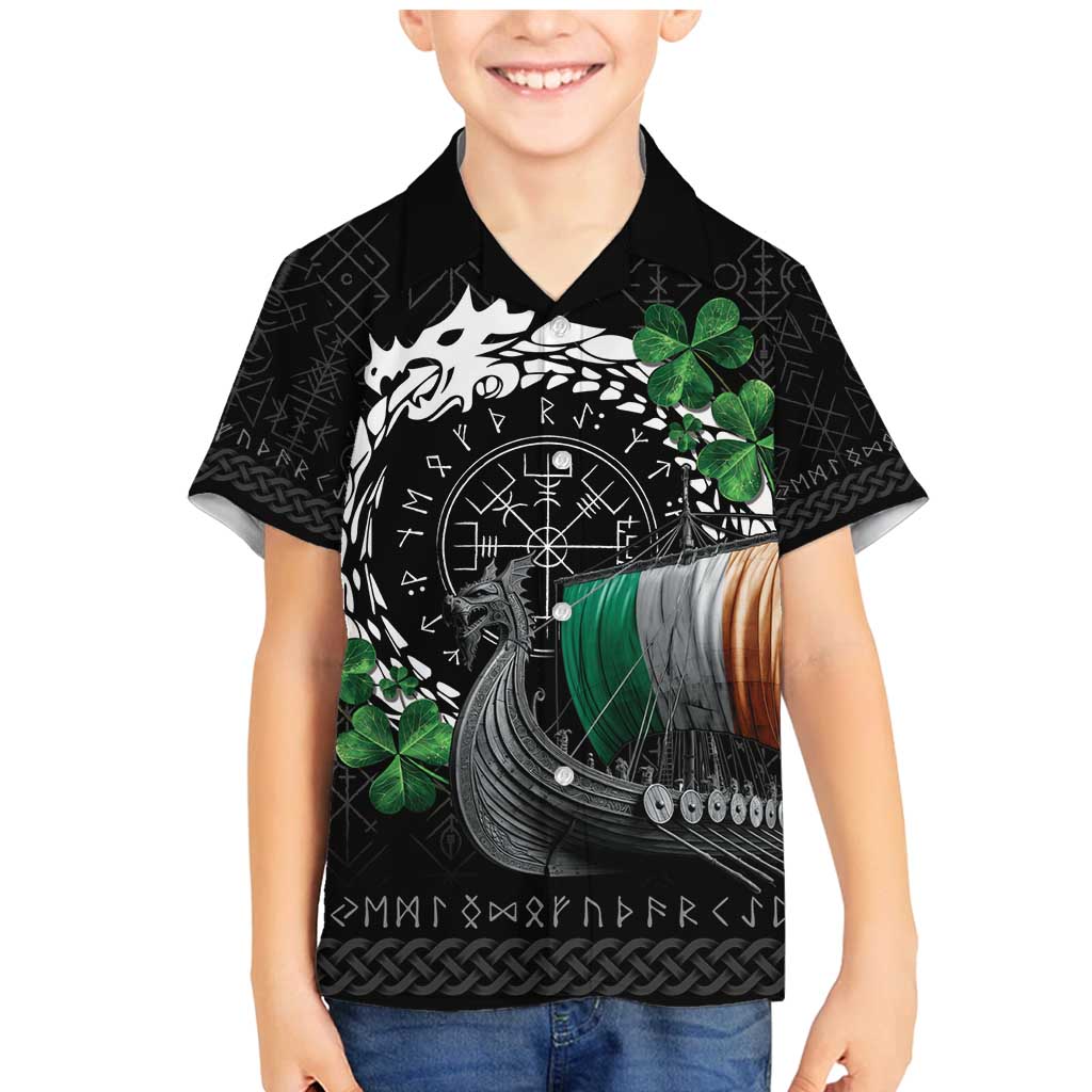 Ireland Viking Drakkar Family Matching Mermaid Dress and Hawaiian Shirt Viking Blood - Wonder Print Shop