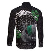 Ireland Viking Drakkar Family Matching Off Shoulder Short Dress and Hawaiian Shirt Viking Blood - Wonder Print Shop