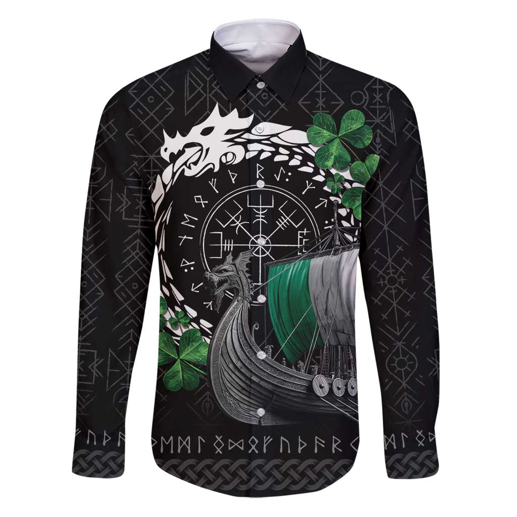 Ireland Viking Drakkar Family Matching Puletasi and Hawaiian Shirt Viking Blood - Wonder Print Shop