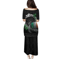 Ireland Viking Drakkar Family Matching Puletasi and Hawaiian Shirt Viking Blood - Wonder Print Shop