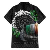 Ireland Viking Drakkar Family Matching Short Sleeve Bodycon Dress and Hawaiian Shirt Viking Blood - Wonder Print Shop