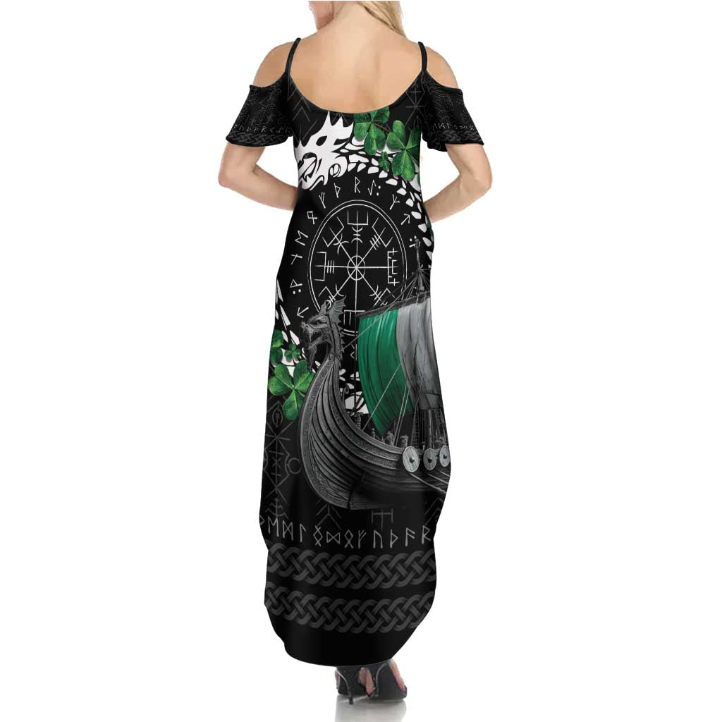 Ireland Viking Drakkar Family Matching Summer Maxi Dress and Hawaiian Shirt Viking Blood - Wonder Print Shop