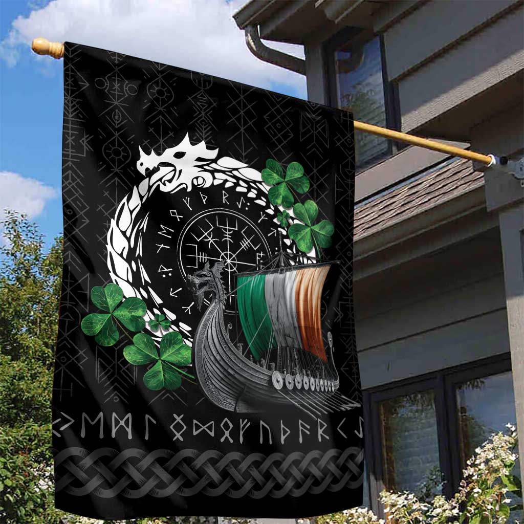 Ireland Viking Drakkar Garden Flag Viking Blood - Wonder Print Shop