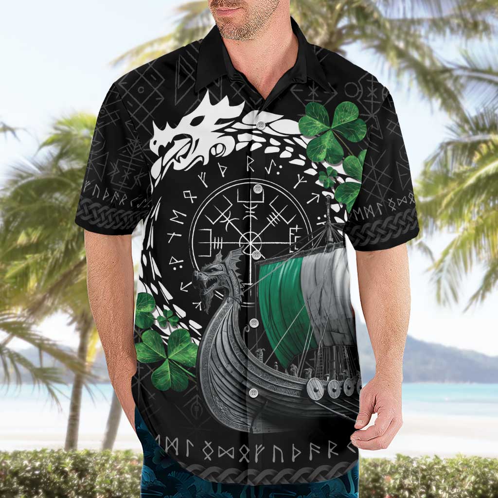 Ireland Viking Drakkar Hawaiian Shirt Viking Blood - Wonder Print Shop