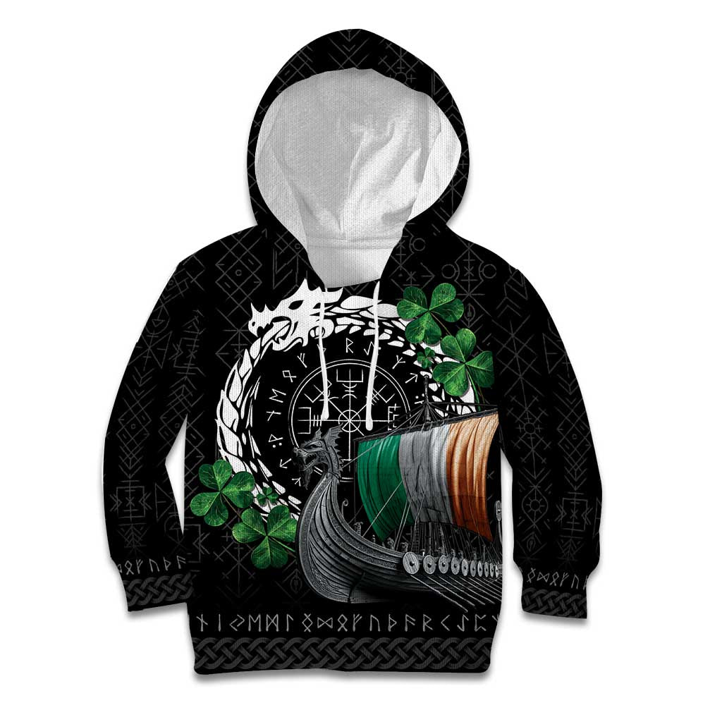 Ireland Viking Drakkar Kid Hoodie Viking Blood - Wonder Print Shop