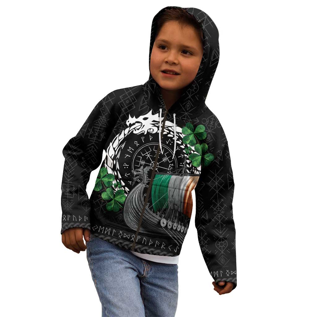 Ireland Viking Drakkar Kid Hoodie Viking Blood - Wonder Print Shop