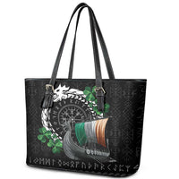 Ireland Viking Drakkar Leather Tote Bag Viking Blood - Wonder Print Shop